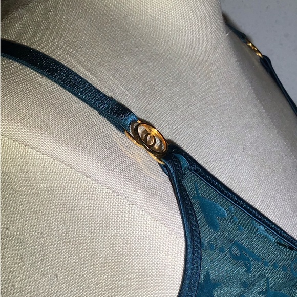 Victoria’s Secret luxe unlined green Bralette logo bra size large - Picture 3 of 6